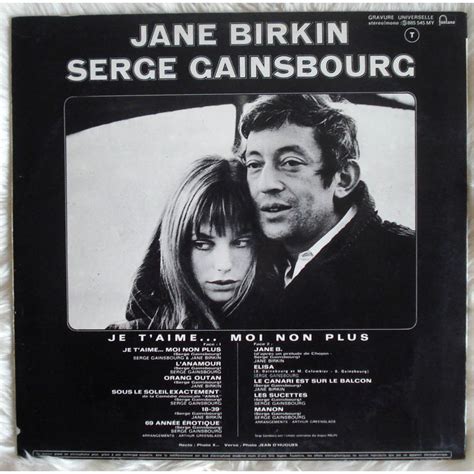 Je T Aime Moi Non Plus De Gainsbourg Serge Birkin Jane T Chez