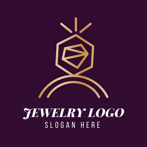 Personalize and get this Gradient Linear Elegant Jewelry Logo template