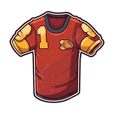 Ilustrasi Kaos Sepak Bola Kartun Vektor Baju Kaos Stiker Kartun Png