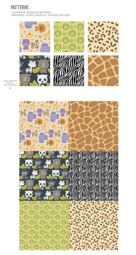 Little Zoo Animals & Patterns – MasterBundles