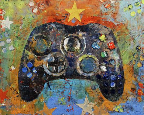 Game Controller Painting by Michael Creese - Pixels