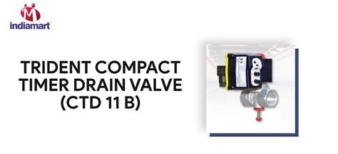 Trident Ctd B Automatic Drain Valves Timer Based At Rs Piece