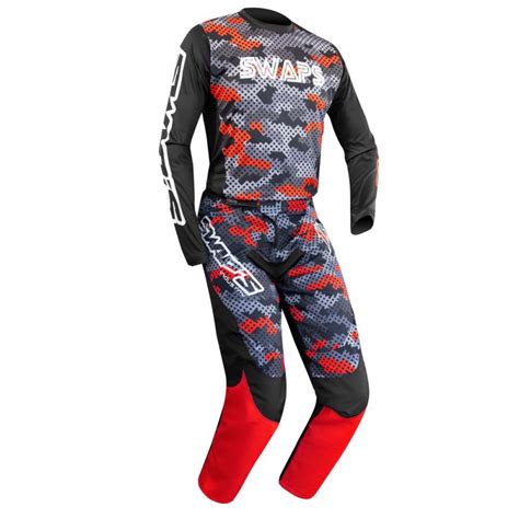 Pack Tenue Cross Maillot Pantalon Rouge SWAPS