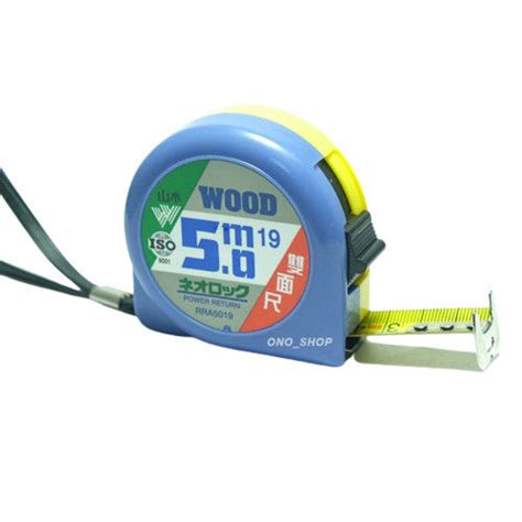 Meteran Wood Rol Meter 5m X 19mm Hongshui Fengshui Bolak Balik Rra5019