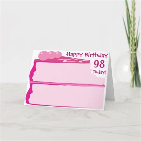 Happy 98th Birthday Card | Zazzle.com