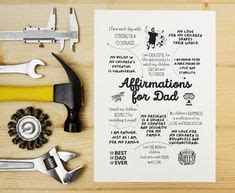 Affirmations For Dad Father Printable Wall Art Affirmation Poster