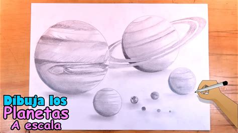 Aprende A Dibujar Los Planetas A Escala Real Con L Piz Youtube