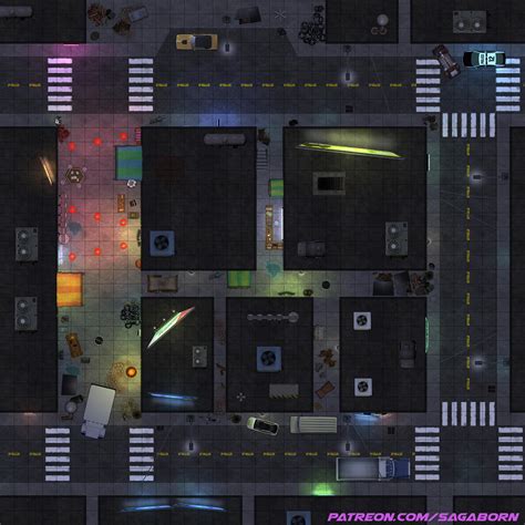 Night Market Map 36x36 R Cyberpunkred