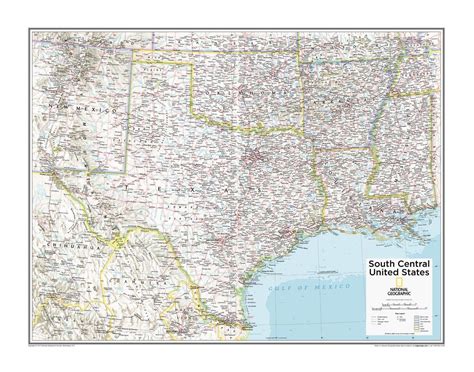 Amazon National Geographic South Central Usa Wall Map X