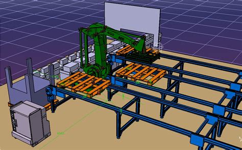Abb码垛机器人流水线3d模型图纸 Catia设计 Keryi