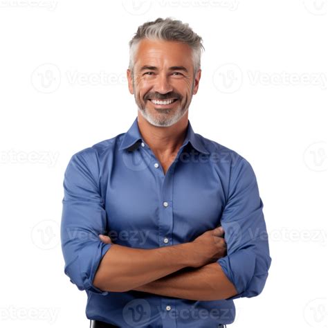 Business Man In Blue Shirt Isolated 27849929 Png