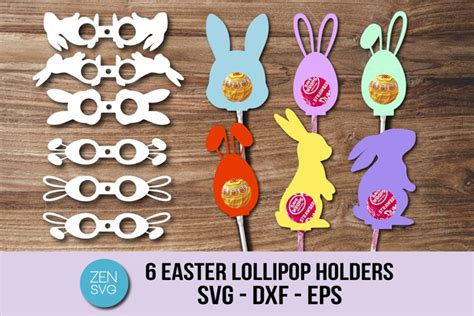 Easter Lollipop Holder Bundle Cut File Template