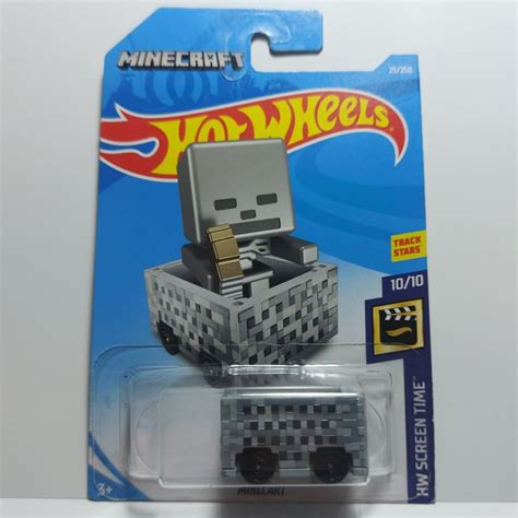 Minecart Hw Screen Time Minecraft Hot Wheels Miniatura Shopee Brasil