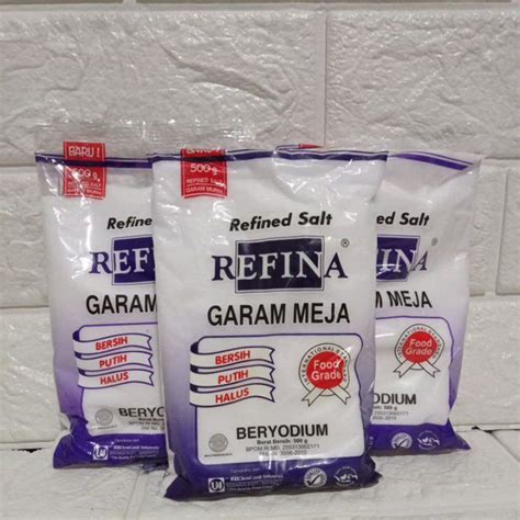 Jual Garam Refina Garam Meja 500gram Shopee Indonesia