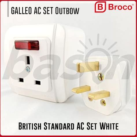 Jual Broco Galleo Bsi Socket Outlet Ac Set Ob A White Stop Kontak