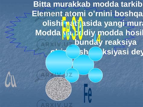 Kimyoviy Reaksiyalar Va Tenglamalar Kimyo Slaydlar