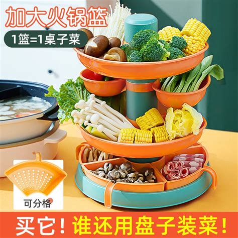 Hotpot Rotatable Food Display Platter Bekas Hidang Penyediaan Makanan Hot Pot