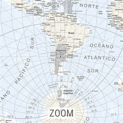 Planisferio Centrado En Argentina Andesmapas