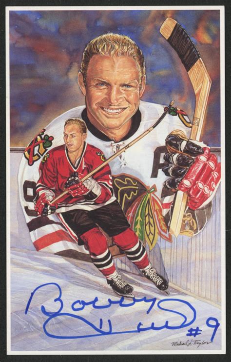 Bobby Hull Signed 1996 Hall of Fame Legends of Hockey #89 Inscribed ...