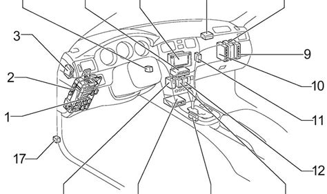 Lexus Es 300 2001 2006 Caixa De Fusíveis Esquema Fusibles Diagrama