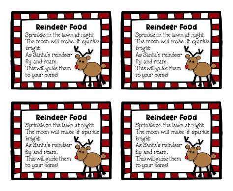 Reindeer Food Poem Labels 11 Free Pdf Printables Printablee