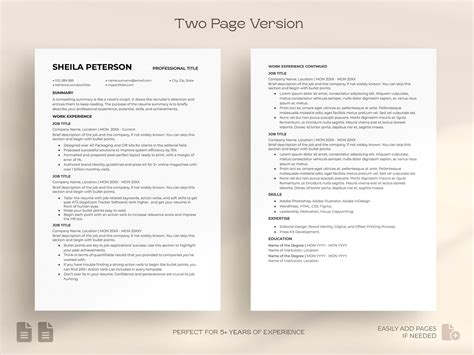 Creative Resume Template Google Docs Cv Template, Modern Resume and Cover Letter Template ...