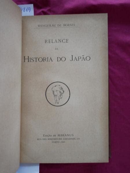 Relance Da História Do Japão Wenceslau De Moraes Bibliofeira