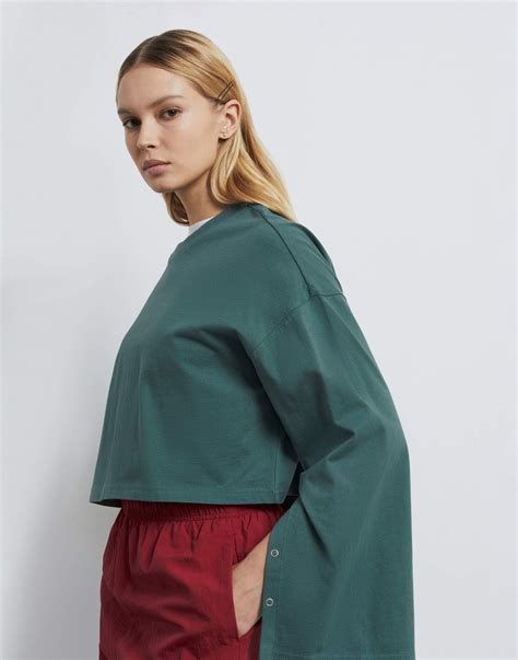 Лонгслив oversize с рукавами на кнопках GKT022102-4 купить по цене от ...