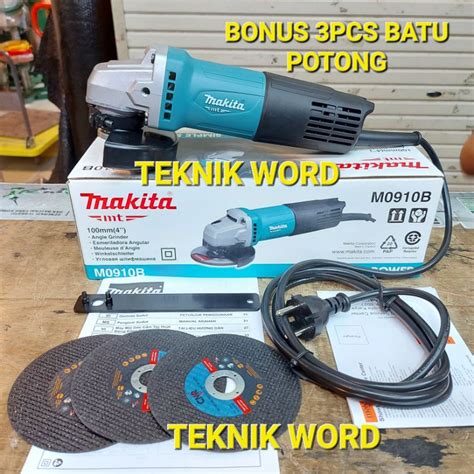 Jual MESIN GERINDA TANGAN 4 INCH MAKITA M0910B GURINDA TANGAN MAKITA