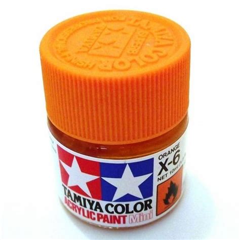 Tamiya Color Acrylic Paint Mini X 06 Orange 10ml Bandai Gundam