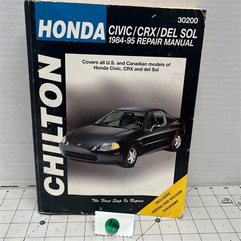 Haynes 30200 Honda Civic Crx Del Sol 1984 95 Technical Repair