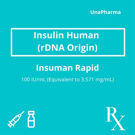 Insuman Rapid Insulin Human Rdna Iu Ml Solution For Iv Sc