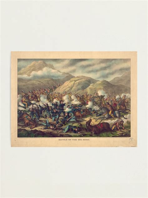 Battle Of The Big Horn By Kurz And Allison 1889 Photographic Print