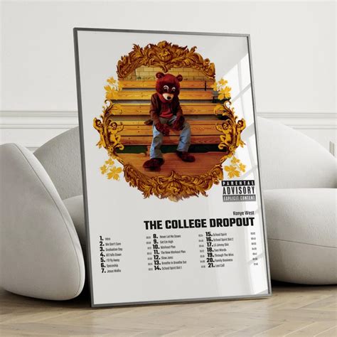 Kanye West the College Dropout Album Cover Poster Wall Art, Kanye West, the College Dropout - Etsy