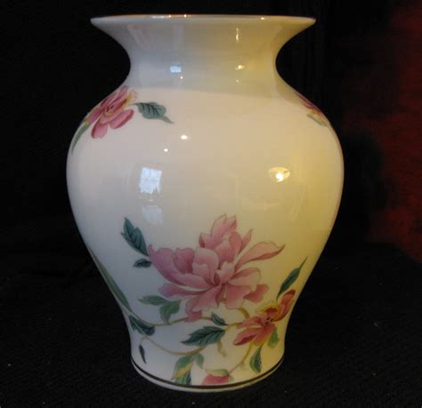 Pair Of Lenox Vases With Gorgeous Flowers By Vintageabundance