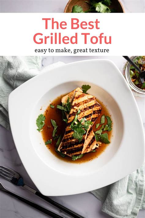 Grilled Tofu Crispy Flavorful Slender Kitchen Recipe Grilled Tofu Vegetarian Recipes