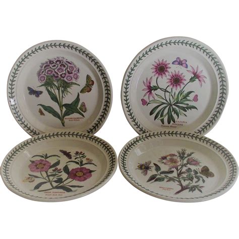 Portmeirion Botanic Garden Salad Plates Set Of 4 Vintage China