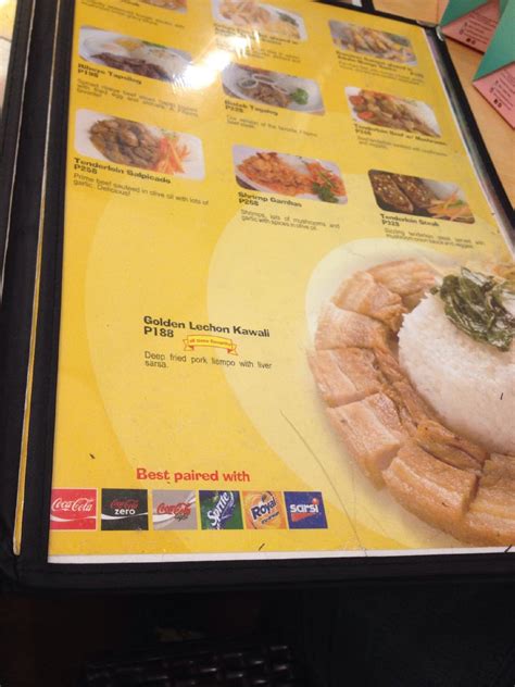 Menu at Icebergs restaurant, Quezon City, G/F Eastwood Citywalk2