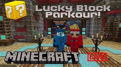 MINECRAFT LIVESTREAM LUCKY BLOCK PARKOUR Road To 200 Subs Part 2