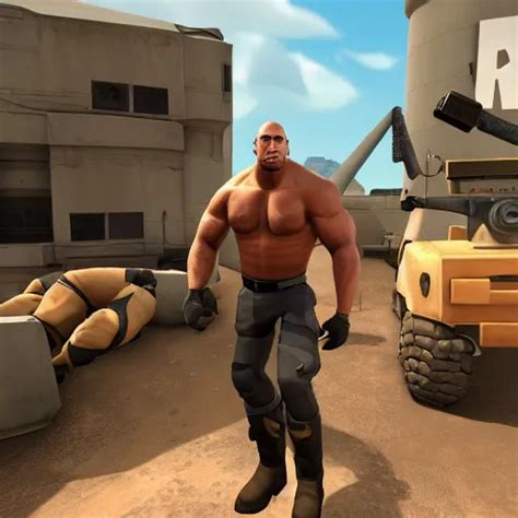 Dwayne Johnson In Team Fortress Hd K Game Stable Diffusion Openart