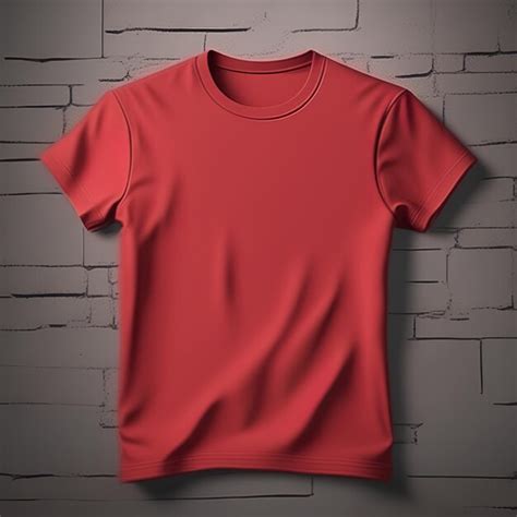 Premium AI Image | Mockup clothing red tshirt blank