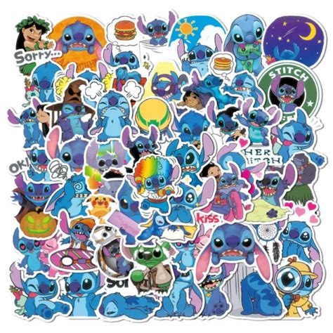 102PCS LILO AND Stitch Sticker Pack Ohana Vinyl Window Kid Cute Laptop