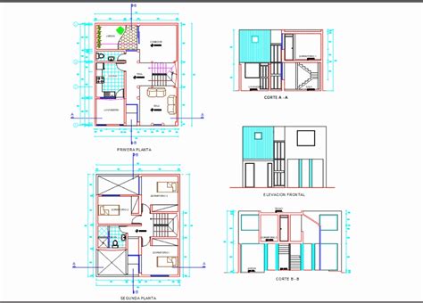 Vivienda Unifamiliar De Niveles En Autocad Cad Kb Bibliocad Hot Sex