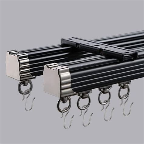 TIPIACE Double Curtain Track Heavy Duty Curtain Rails For Office And