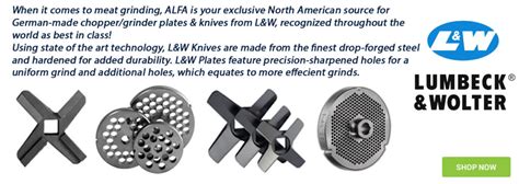 Alfa L And W Meat Grinder Plates Knives Banner Alfa International