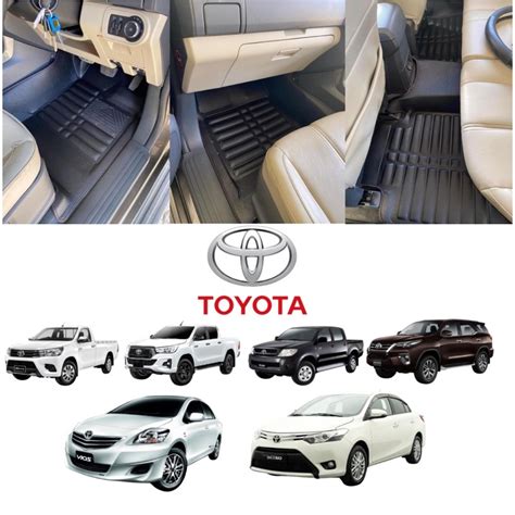 Toyota D Car Floor Mat Carpet Pu Leather Revo Door Revo Door Auto