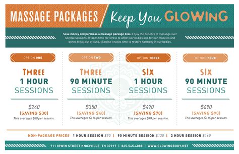 Massage Packages The Glowing Body