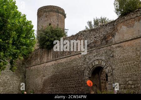 Nepi in Lazio, Italy. Borgia Castle, a 15th-century reconstruction of a ...