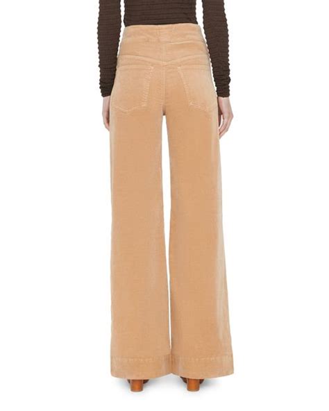 Frame Le Hardy High Waist Wide Leg Corduroy Pants In Natural Lyst