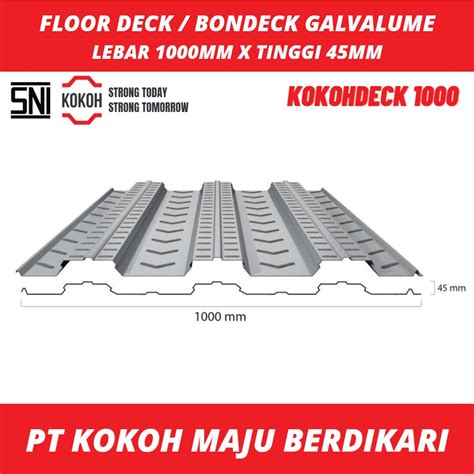 Jual Atap Cor Floor Deck Bondeck Bondek Galvalume Lebar Mm